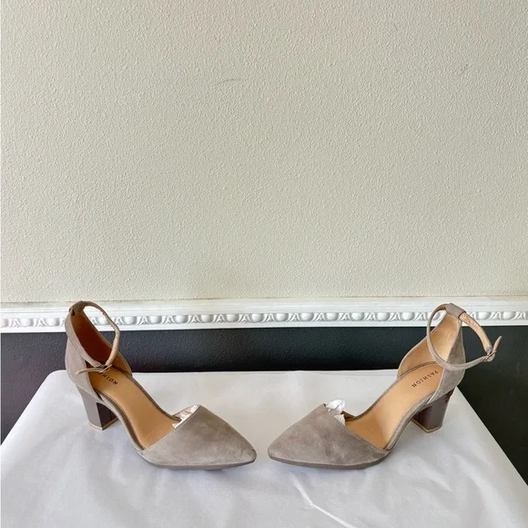 Pashion Footwear Beige Ankle Strap Heels - Picture 6 of 7